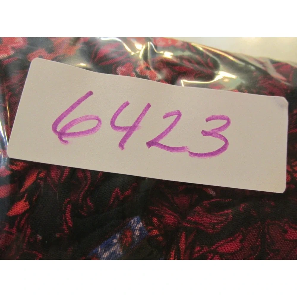 Old Navy Women Red Floral Velvet Trim Peasant Blouse Boho Tassel Top Medium